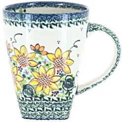 Blue Rose Polish Pottery K06 Galia Large Coffee Mug -Blue Rose Pottery Store GUEST dcf76902 50a3 42be bb68 3086b135bc81