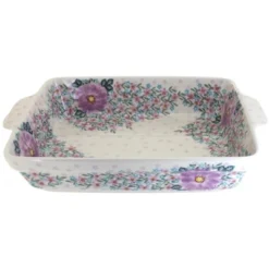 Blue Rose Polish Pottery 148 Vena Baker With Handles -Blue Rose Pottery Store GUEST ddde4cb9 c58a 4cb5 b872 55ae270a3149