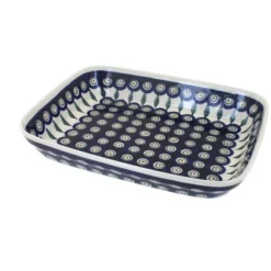 Blue Rose Polish Pottery 370 Zaklady Small Rectangular Baker -Blue Rose Pottery Store GUEST ddfdd12f 880c 4c73 a1cb f39cfe2c592f