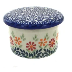 Blue Rose Polish Pottery M136 Manufaktura French Butter Dish -Blue Rose Pottery Store GUEST de40c90a c0a1 4e7a 9bb8 dd23c57bd8ff