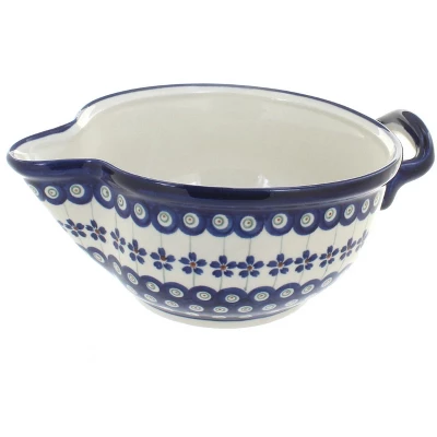 Blue Rose Polish Pottery 1252 Zaklady Batter Bowl 4 Blue Rose Polish Pottery 1252 Zaklady Batter Bowl - Image 2