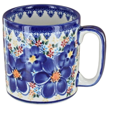 Blue Rose Polish Pottery Vena Mug 9 Blue Rose Polish Pottery Vena Mug - Image 7