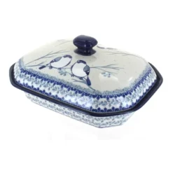 Blue Rose Polish Pottery 662 Ceramika Artystyczna Medium Covered Baker -Blue Rose Pottery Store GUEST e1119251 3b77 4646 b3b0 dde8029434c5