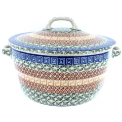 Blue Rose Polish Pottery 278 Ceramika Artystyczna Covered Round Baker -Blue Rose Pottery Store GUEST e12fec5d 9b16 4fe4 a81e ad751bf41059