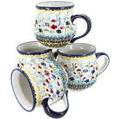 Blue Rose Polish Pottery K090-4 Manufaktura Bubble Mug Set -Blue Rose Pottery Store GUEST e132e775 b56c 47d2 ac64 fad787fbdb81