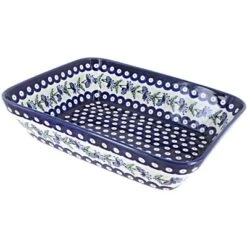 Blue Rose Polish Pottery 1351 Zaklady Large Deep Baker -Blue Rose Pottery Store GUEST e1732348 18e6 4093 b037 a1b827c0a7c4