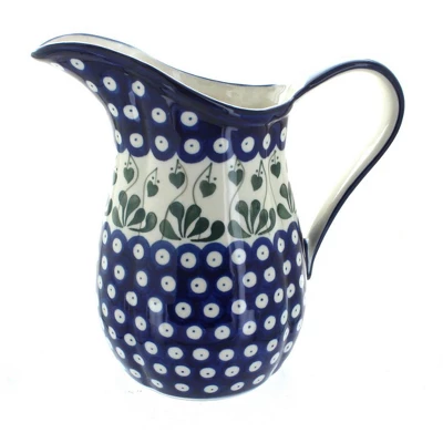 Blue Rose Polish Pottery B35 Ceramika Artystyczna Pitcher 3 Blue Rose Polish Pottery B35 Ceramika Artystyczna Pitcher