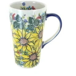 Blue Rose Polish Pottery 468 Vena Large Coffee Mug -Blue Rose Pottery Store GUEST e1a12805 fabc 41b3 9cf8 21e8c7dfd8dc