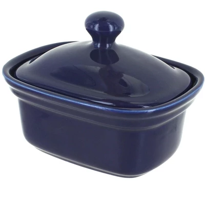 Blue Rose Polish Pottery 1188 Zaklady Butter Tub 4 Blue Rose Polish Pottery 1188 Zaklady Butter Tub - Image 2