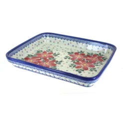 Blue Rose Polish Pottery 150 Vena Medium Rectangular Baker -Blue Rose Pottery Store GUEST e20f1147 0454 4bd1 b8ed 42b0dd8d3b05