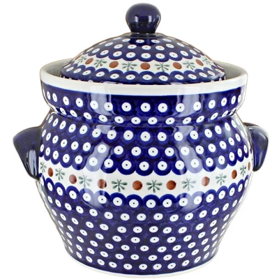 Blue Rose Polish Pottery 1127 Zaklady Large Container 11 Blue Rose Polish Pottery 1127 Zaklady Large Container - Image 9