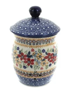 Blue Rose Polish Pottery P078 Manufaktura Garlic Keeper -Blue Rose Pottery Store GUEST e2958007 ed4d 474d 8e4c f5762e0d74e2