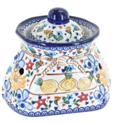 Blue Rose Polish Pottery 98 Vena Small Garlic Keeper -Blue Rose Pottery Store GUEST e2d72c0f 530c 497a ab09 d11800e3c09a