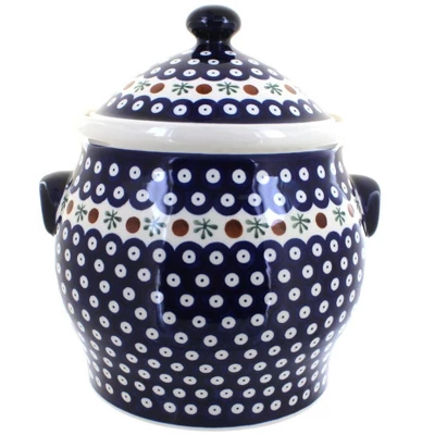 Blue Rose Polish Pottery 1101 Zaklady Cookie Jar 8 Blue Rose Polish Pottery 1101 Zaklady Cookie Jar - Image 6