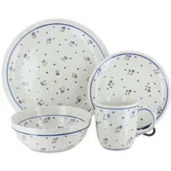 Blue Rose Polish Pottery Zaklady Dinnerware (4 PC) -Blue Rose Pottery Store GUEST e37cfc49 925c 47a2 a963 10c6874c798c