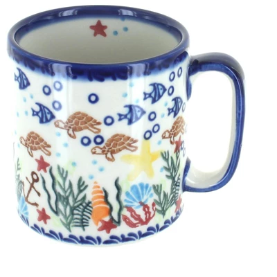 Blue Rose Polish Pottery Vena Mug 8 Blue Rose Polish Pottery Vena Mug - Image 6