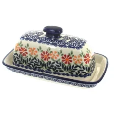 Blue Rose Polish Pottery M074 Manufaktura Butter DIsh -Blue Rose Pottery Store GUEST e506f7a1 e2c0 4e0e 9e5a 903d595a5de9