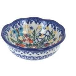 Blue Rose Polish Pottery 513 Vena Small Scallop Bowl -Blue Rose Pottery Store GUEST e513ef90 3e34 46b7 9500 755c0c6a6e31