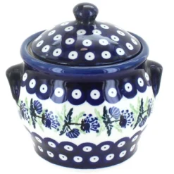 Blue Rose Polish Pottery 1096 Zaklady Small Canister -Blue Rose Pottery Store GUEST e680c5f8 95b7 4b94 9896 c2c20bb899ec
