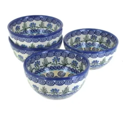 Blue Rose Polish Pottery 71-4 Vena Dessert Bowl Set -Blue Rose Pottery Store GUEST e6a72288 048a 426c bfb3 af6aec125f1e