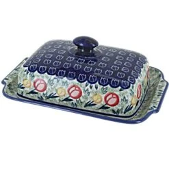 Blue Rose Polish Pottery M080 Manufaktura Large Butter Dish -Blue Rose Pottery Store GUEST e767da2d d455 4d21 9eb5 c06589457ab3