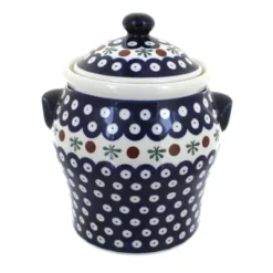 Blue Rose Polish Pottery 1100 Zaklady Large Canister -Blue Rose Pottery Store GUEST e8b2efac 1854 4504 a9f4 c5a9a8e8a4d0