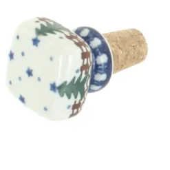 Blue Rose Polish Pottery 832 Ceramika Artystyczna Square Wine Cork -Blue Rose Pottery Store GUEST e8efa55b 1eaa 48ea a86f 3acfc6eee078