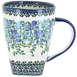 Blue Rose Polish Pottery K06 Galia Large Coffee Mug -Blue Rose Pottery Store GUEST e972519e f3bc 4bf3 9c02 cbed221849bd