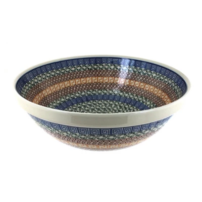 Blue Rose Polish Pottery 55 Ceramika Artystyczna Large Serving Bowl 5 Blue Rose Polish Pottery 55 Ceramika Artystyczna Large Serving Bowl - Image 3