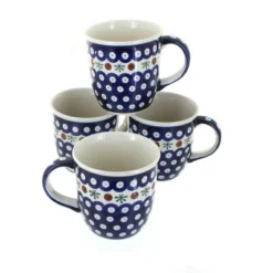 Blue Rose Polish Pottery 1800 Zaklady 4PC Mug Set -Blue Rose Pottery Store GUEST ea147f9a d84b 4bac b542 1f5bb644fcf1