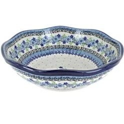 Blue Rose Polish Pottery 273 Ceramika Artystyczna Large Scallop Bowl -Blue Rose Pottery Store GUEST ea665a72 9902 4ec4 86fc e95ee1aa5231