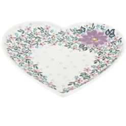 Blue Rose Polish Pottery 393 Vena Large Heart Plate -Blue Rose Pottery Store GUEST ea832f1d 37ee 4afa 8c28 cadbbdf618b1