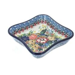 Blue Rose Polish Pottery 630 Ceramika Artystyczna Small Square Dish -Blue Rose Pottery Store GUEST ea84678f df9b 4a7d a06e c359642d6d0a