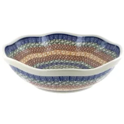 Blue Rose Polish Pottery 273 Ceramika Artystyczna Large Scallop Bowl -Blue Rose Pottery Store GUEST ea85193d 0c66 4543 ab05 547779e6bffc