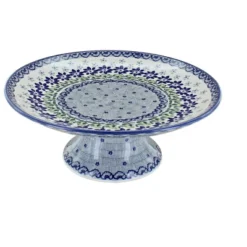 Blue Rose Polish Pottery P042 Manufaktura Pedestal Plate -Blue Rose Pottery Store GUEST ea8c49b6 5460 4fca a007 4579fa872633