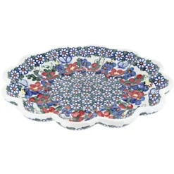 Blue Rose Polish Pottery 130 Vena Egg Plate -Blue Rose Pottery Store GUEST ea9a7295 e489 42a9 9192 77725c50d74b