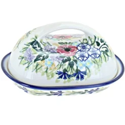 Blue Rose Polish Pottery 15A WR Unikat Butter Dish -Blue Rose Pottery Store GUEST eabf5a34 acf6 46ed a3b2 33d89e56c33b