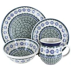 Blue Rose Polish Pottery Ceramika Artystyczna Dinnerware (16 PC) -Blue Rose Pottery Store GUEST eb311777 a121 4d25 84c0 0f52fa61bfcf
