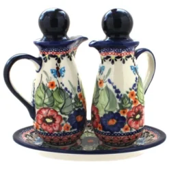 Blue Rose Polish Pottery 1184 Zaklady Oil & Vinegar Sets -Blue Rose Pottery Store GUEST eb7890c8 0a0b 4b5f 8ad5 50f44c25fc2c