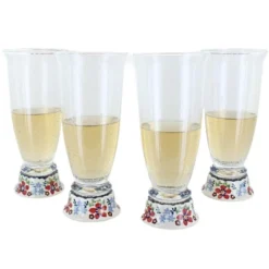 Blue Rose Polish Pottery P002 Set Of 4 Maf Beer Glasses -Blue Rose Pottery Store GUEST ed20b56d ba87 4e68 9fc2 340902d4a7ac
