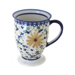 Blue Rose Polish Pottery 14C WR Unikat Pedestal Mug -Blue Rose Pottery Store GUEST ed804e36 b87b 4505 8384 eee3c97b7f33