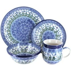 Blue Rose Polish Pottery Ceramika Artystyczna Dinnerware (4 PC) -Blue Rose Pottery Store GUEST eda29509 ef92 4009 ae95 87383e510a27