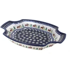 Blue Rose Polish Pottery 1208 Zaklady Large Serving Tray -Blue Rose Pottery Store GUEST ee95ded6 d0e8 42ba b332 c6cfd6664264