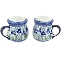 Blue Rose Polish Pottery S138 Manufaktura Salt & Pepper Shakers With Handles -Blue Rose Pottery Store GUEST ee9a4765 74a6 4af6 83d9 c43c46012e43