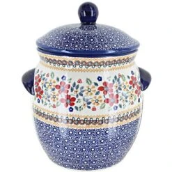 Blue Rose Polish Pottery P068 Manufakura Large Canister -Blue Rose Pottery Store GUEST ef55dd5e c23a 48fe 83c9 3d417c163a18
