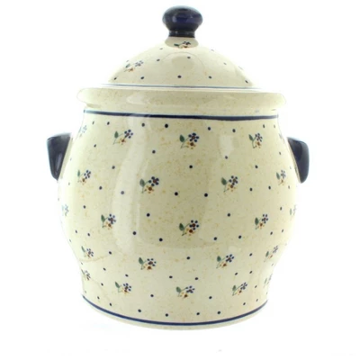 Blue Rose Polish Pottery 1101 Zaklady Cookie Jar 7 Blue Rose Polish Pottery 1101 Zaklady Cookie Jar - Image 5