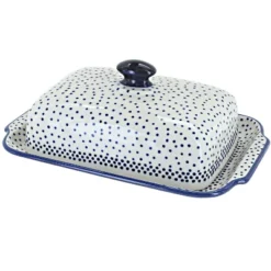 Blue Rose Polish Pottery M080 Manufaktura Large Butter Dish -Blue Rose Pottery Store GUEST f08b7d45 5b66 479a 9b4b ba3ddc72cdb6