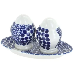 Blue Rose Polish Pottery 1282 Zaklady Salt & Pepper Shakers With Plate -Blue Rose Pottery Store GUEST f0aa13e5 d195 4bb0 85fd 4c88608cba2e