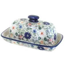 Blue Rose Polish Pottery M074 Manufaktura Butter DIsh -Blue Rose Pottery Store GUEST f16f8937 633e 4eb0 b644 faf6047fae33