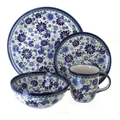 Blue Rose Polish Pottery Zaklady Dinnerware (4 PC) -Blue Rose Pottery Store GUEST f1a594c3 ef53 4aeb 92af 6ea0fc1f9ebc